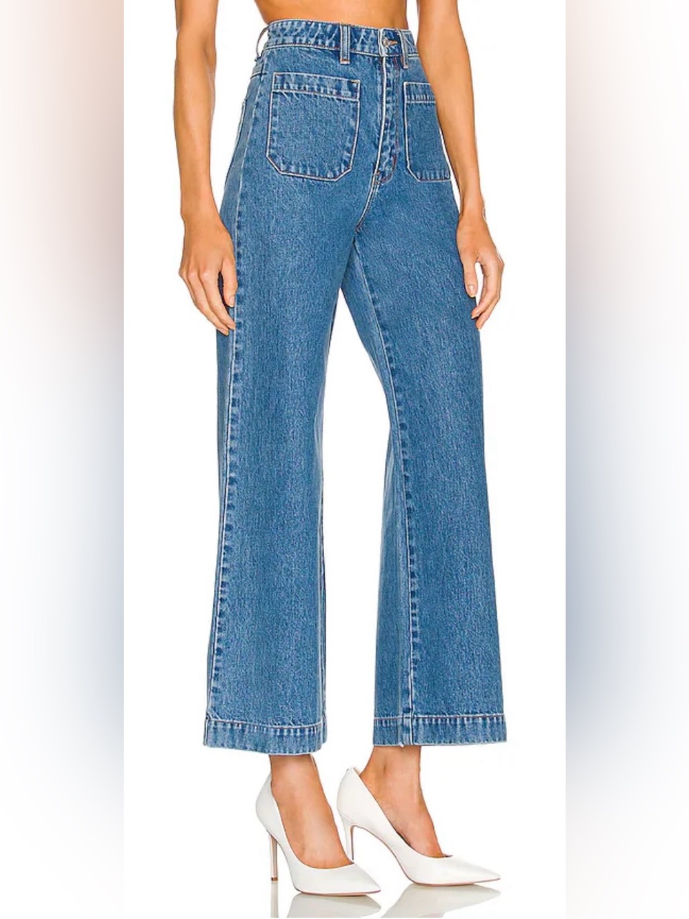 ROLLA'S High-Rise Wide-Leg Sailor Blue Denim Jeans Women 28x30 Preppy